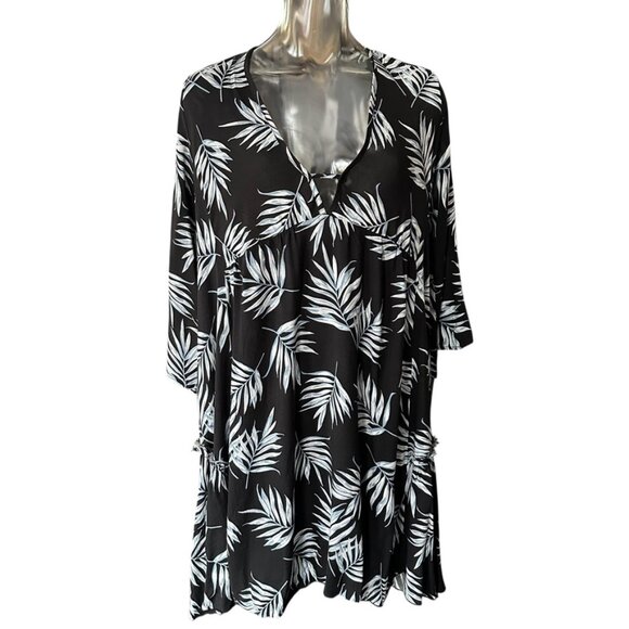 Carly Jean Los Angeles CJLA Rayon Babydoll Dress Tunic Large - Picture 2 of 9